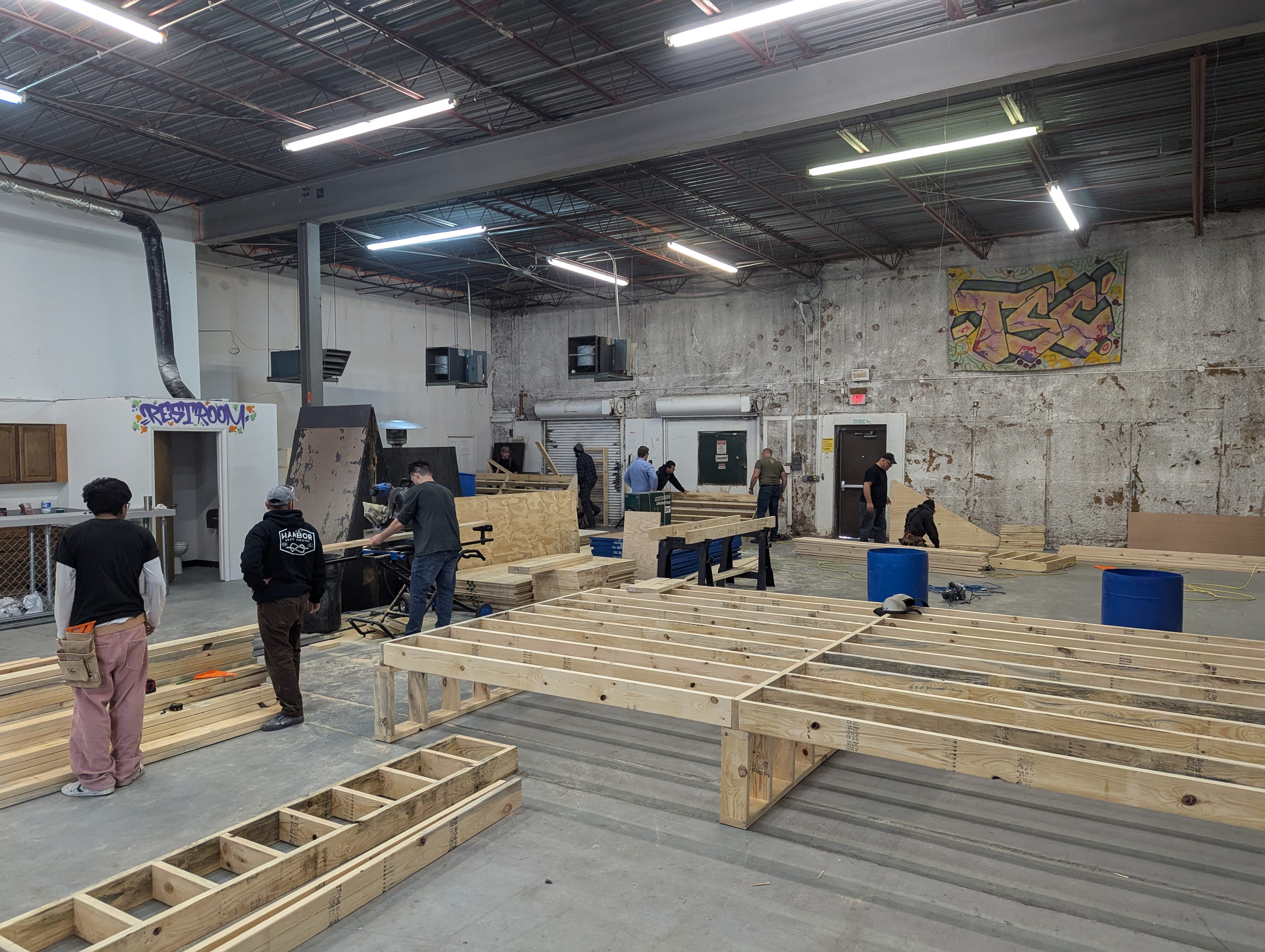 Park Info buildout decking
